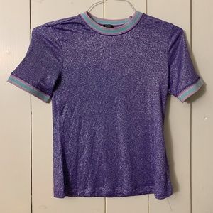 Splendid x Margherita Purple Glitter Shirt